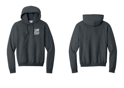 NYC Factory Camp Staff Cotton Fleece Pullover Hoodie (Classic) - Chest Only - Dark Heather Grey