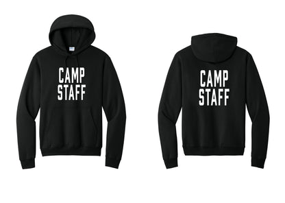 NYC Factory Camp Staff Cotton Fleece Pullover Hoodie (Classic) - Front + Back - Black