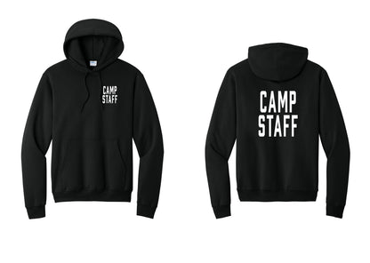NYC Factory Camp Staff Cotton Fleece Pullover Hoodie (Classic) - Chest + Back - Black