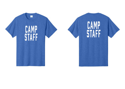 NYC Factory Unisex Camp Staff Classic T-Shirt - Front + Back - Heather Royal