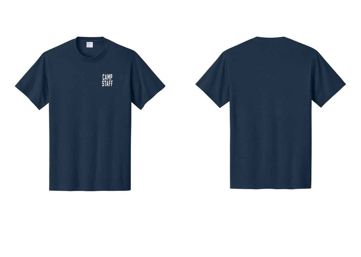 NYC Factory Camp Staff T-Shirt, Condensed Lettering - Chest Only - Navy