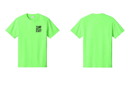 NYC Factory Unisex Camp Staff Classic T-Shirt - Chest Only - Neon Green