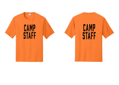 NYC Factory Camp Staff Performance T-Shirt (Classic) - Front + Back - Neon Orange