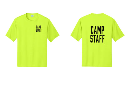 NYC Factory Camp Staff Performance T-Shirt (Classic) - Chest + Back - Neon Yellow