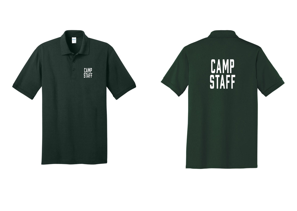 NYC Factory Camp Staff Polo Shirt (Classic) - Chest + Back - Dark Green
