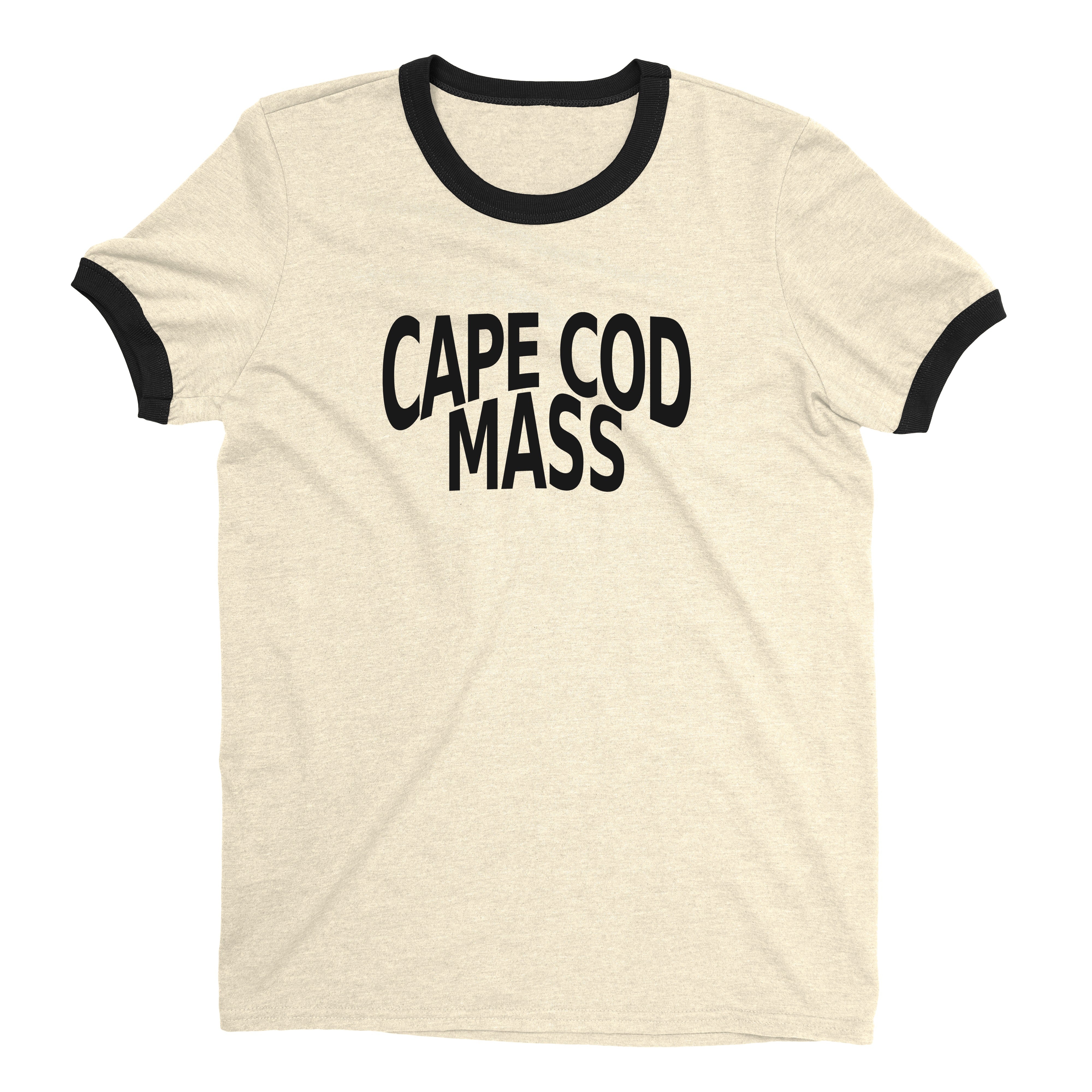 Cape Cod Ringer Tee Retro Style Men's T-Shirt - NYC Factory - Natural