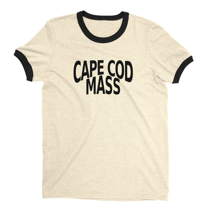 Cape Cod Ringer Tee Retro Style Men's T-Shirt - NYC Factory - Natural
