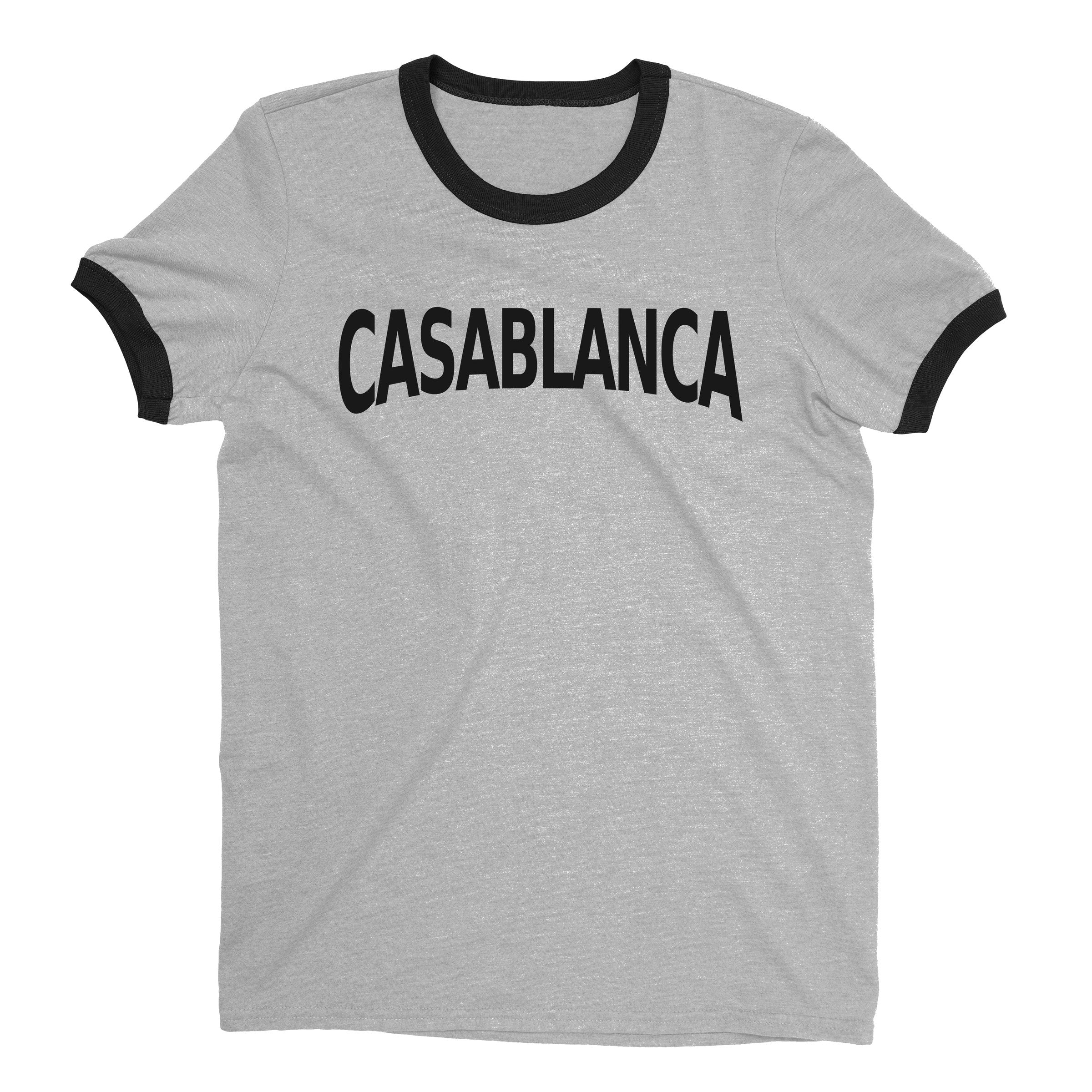 Casablanca Ringer Tee — Heather Gray