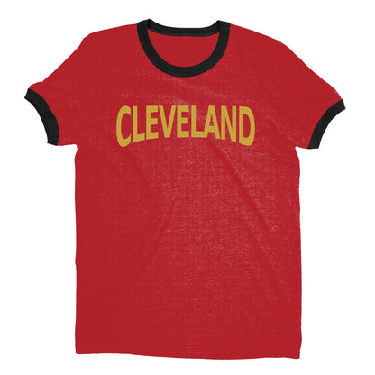 Cleveland Ringer Tee — Red