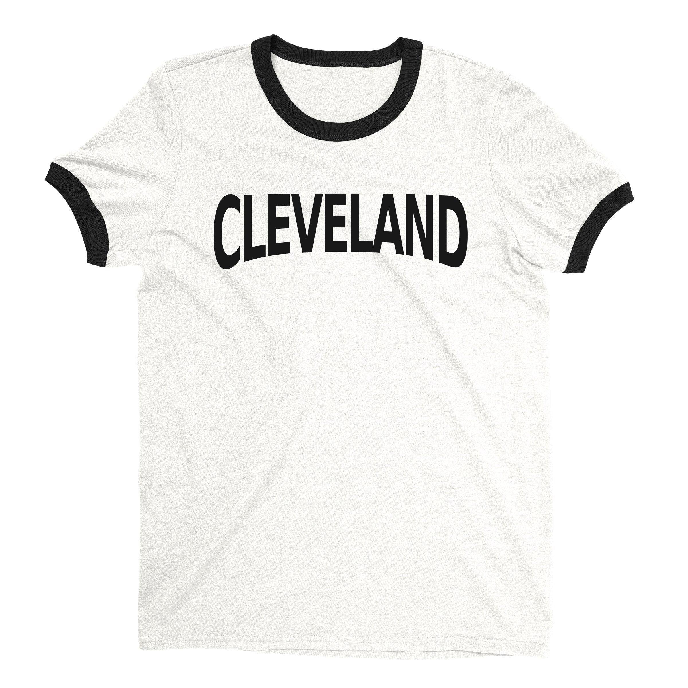 Cleveland Ringer Tee — White