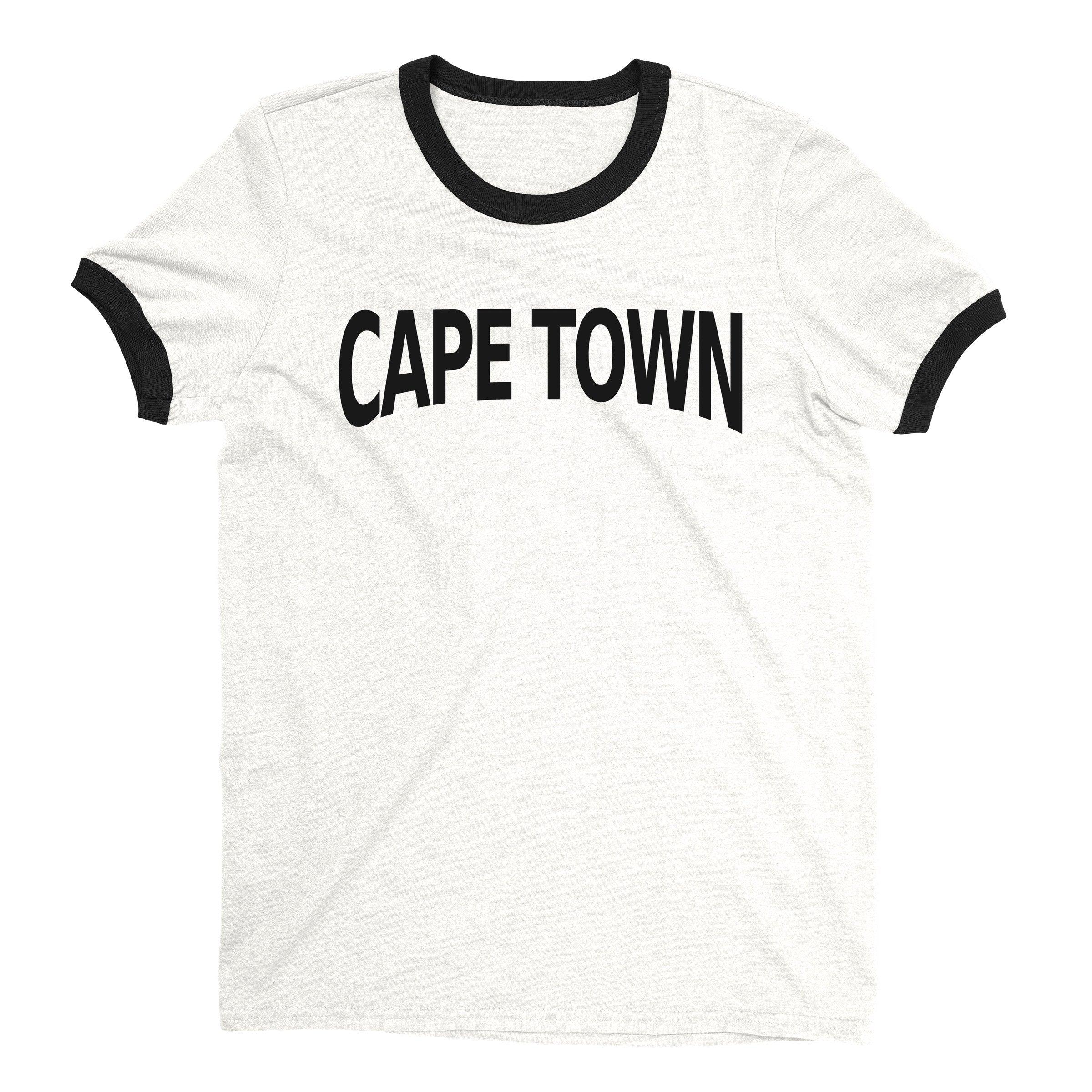 Cape Town Ringer Tee — White