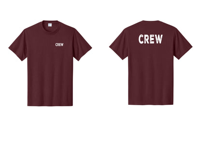 NYC Factory Crew T-Shirt for Event Staff & Production Teams (Rustic) - Chest + Back - Athletic Maroon