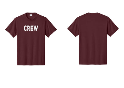 NYC Factory Crew T-Shirt, Rustic Lettering - Front Only - Athletic Maroon