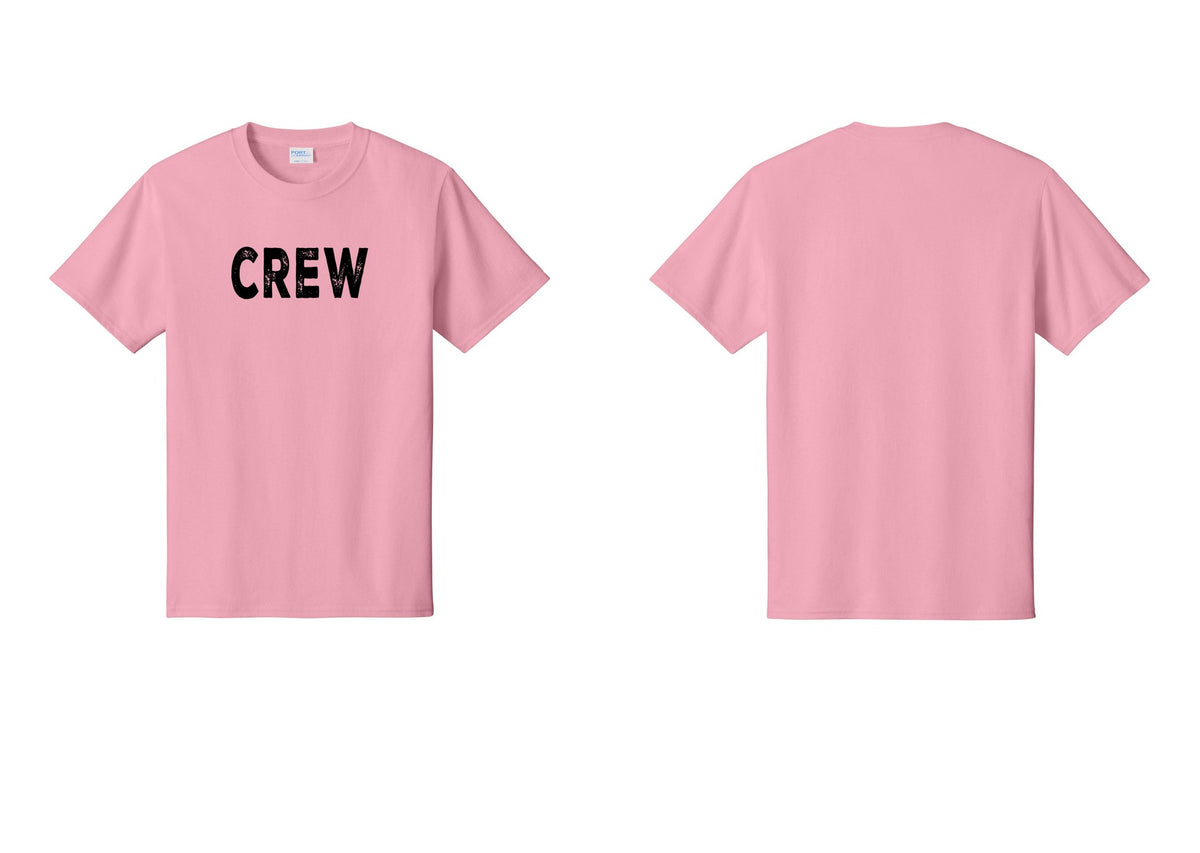 NYC Factory Crew T-Shirt, Rustic Lettering - Front Only - Candy Pink