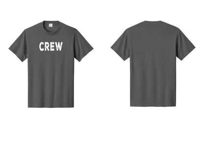 NYC Factory Crew T-Shirt, Rustic Lettering - Front Only - Charcoal