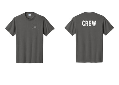 NYC Factory Custom Work Crew Uniform Tee with Your Logo (Rustic) - Your Logo + Back - Charcoal