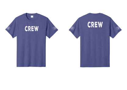 NYC Factory Custom Work Crew Uniform Tee with Your Logo (Rustic) - Front + Back + Your Logo Sleeves - Heather Purple
