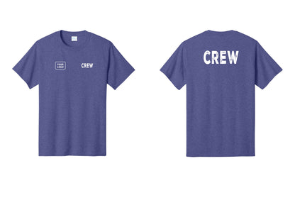 NYC Factory Custom Work Crew Uniform Tee with Your Logo (Rustic) - CREW + Your Logo + Back - Heather Purple