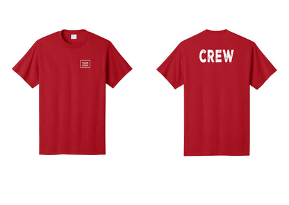 NYC Factory Custom Work Crew Uniform Tee with Your Logo (Rustic) - Your Logo + Back - Red