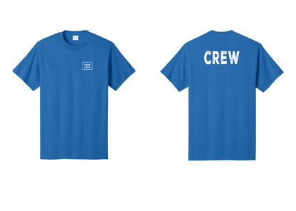 NYC Factory Custom Work Crew Uniform Tee with Your Logo (Rustic) - Your Logo + Back - Royal