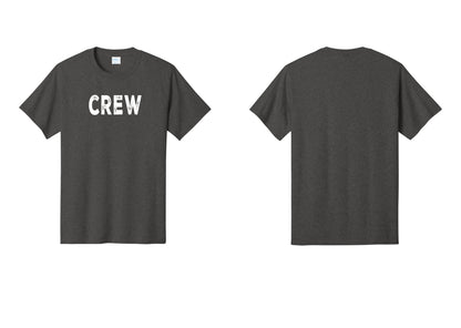 NYC Factory Crew T-Shirt, Rustic Lettering - Front Only - Dark Heather Grey
