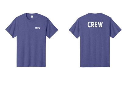 NYC Factory Crew T-Shirt for Event Staff & Production Teams (Rustic) - Chest + Back - Heather Purple