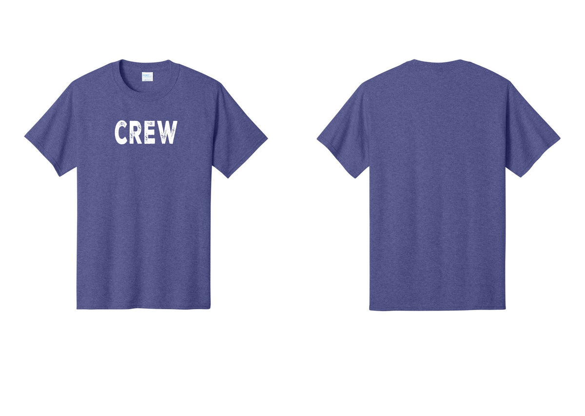 NYC Factory Crew T-Shirt for Event Staff & Production Teams (Rustic) - Front Only - Heather Purple