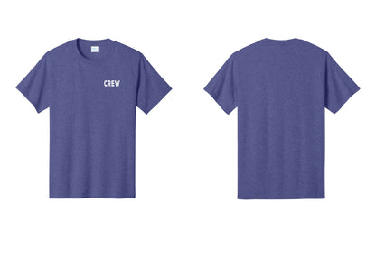 NYC Factory Crew T-Shirt, Rustic Lettering - Chest Only - Heather Purple