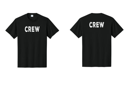 NYC Factory Crew T-Shirt, Rustic Lettering - Front + Back - Black