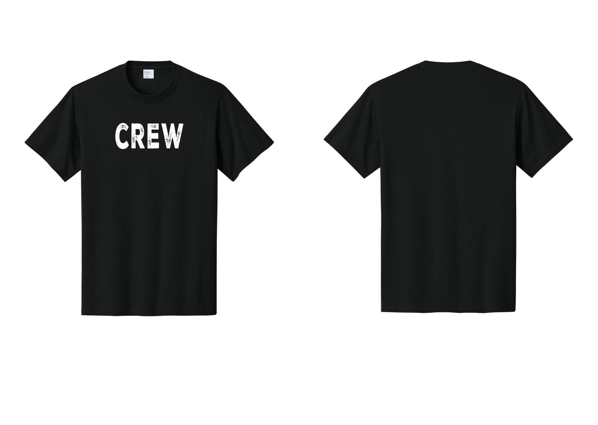 NYC Factory Crew T-Shirt, Rustic Lettering - Front Only - Black