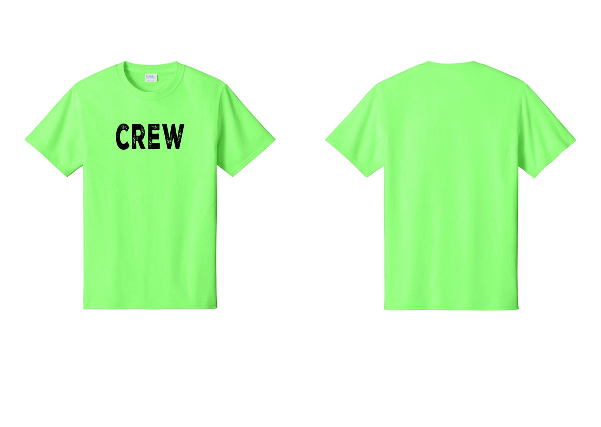 NYC Factory Crew T-Shirt, Rustic Lettering - Front Only - Neon Green