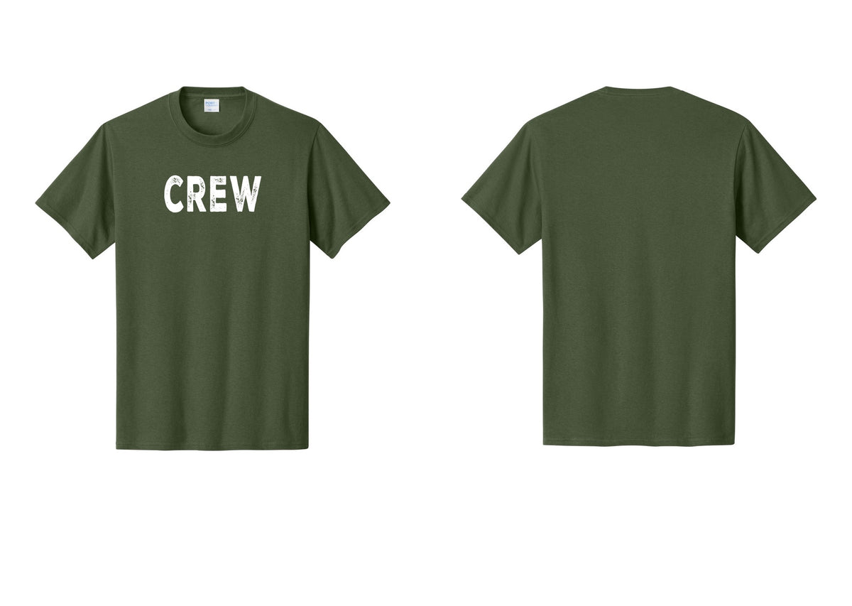 NYC Factory Crew T-Shirt, Rustic Lettering - Front Only - Olive