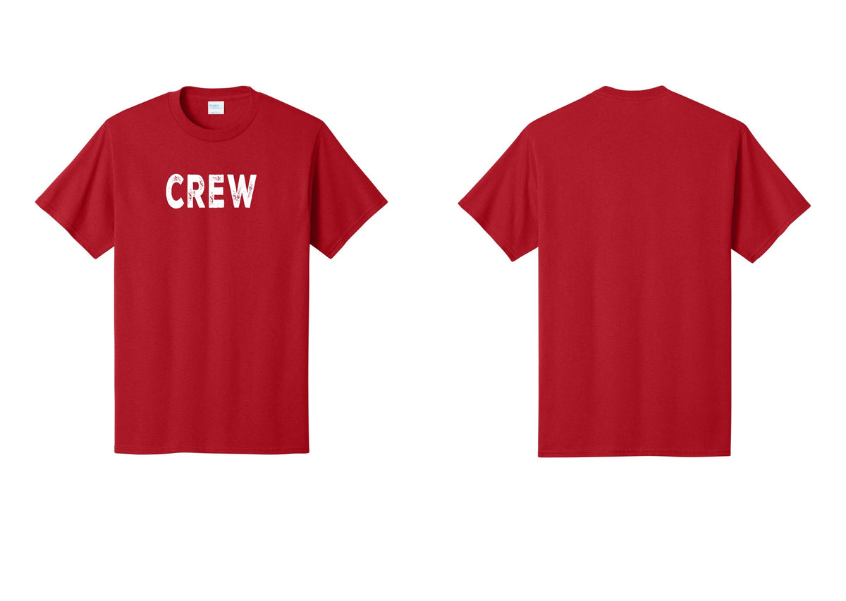 NYC Factory Crew T-Shirt for Event Staff & Production Teams (Rustic) - Front Only - Red