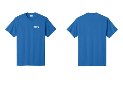 NYC Factory Crew T-Shirt, Rustic Lettering - Chest Only - Royal