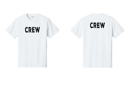NYC Factory Crew T-Shirt, Rustic Lettering - Front + Back - White