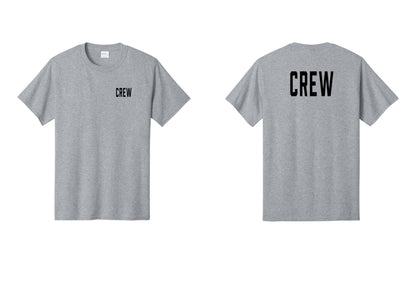 NYC Factory Crew T-Shirt, Condensed Lettering - Chest + Back - Athletic Heather