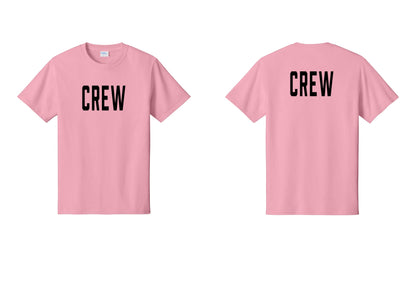 NYC Factory Crew T-Shirt, Condensed Lettering - Front + Back - Candy Pink