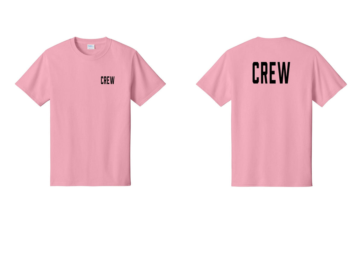 NYC Factory Crew T-Shirt, Condensed Lettering - Chest + Back - Candy Pink