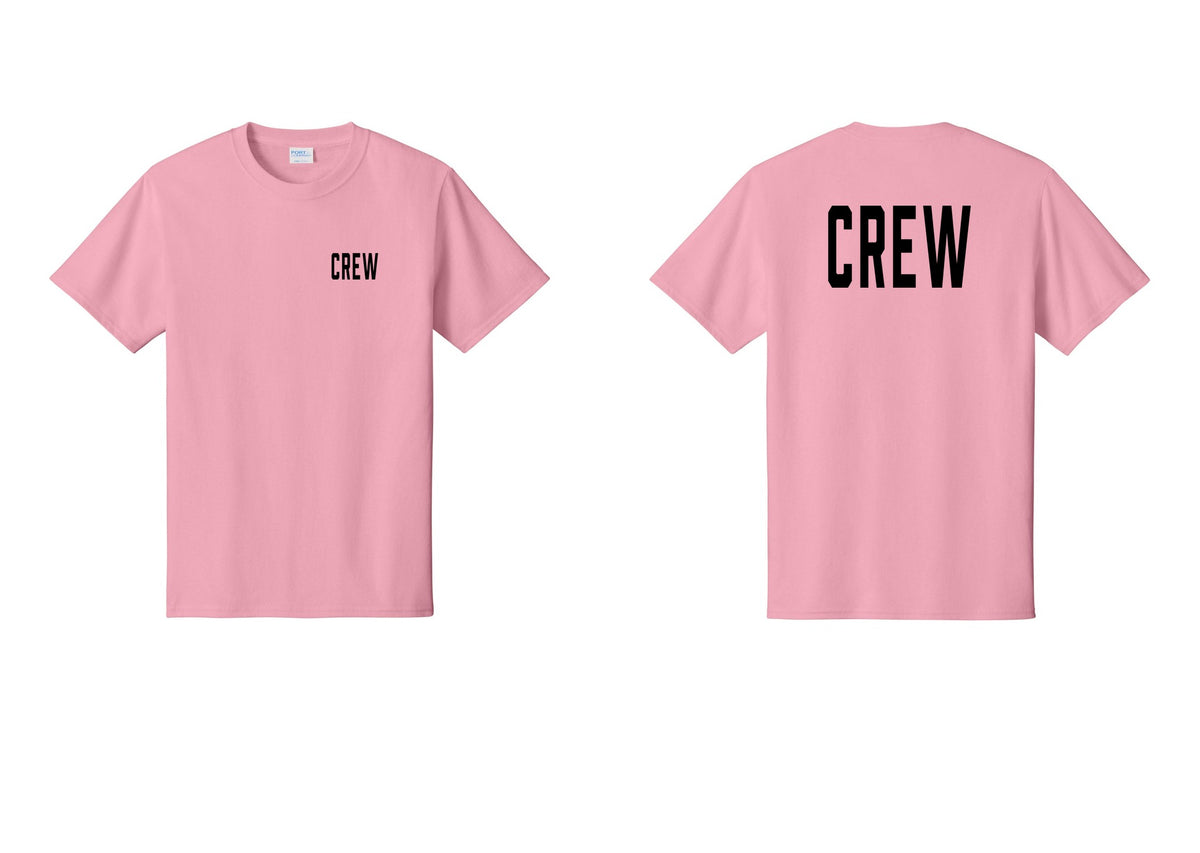 NYC Factory Crew T-Shirt for Event Staff & Production Teams (Classic) - Chest + Back - Candy Pink