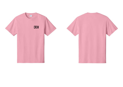 NYC Factory Crew T-Shirt for Event Staff & Production Teams (Classic) - Chest Only - Candy Pink