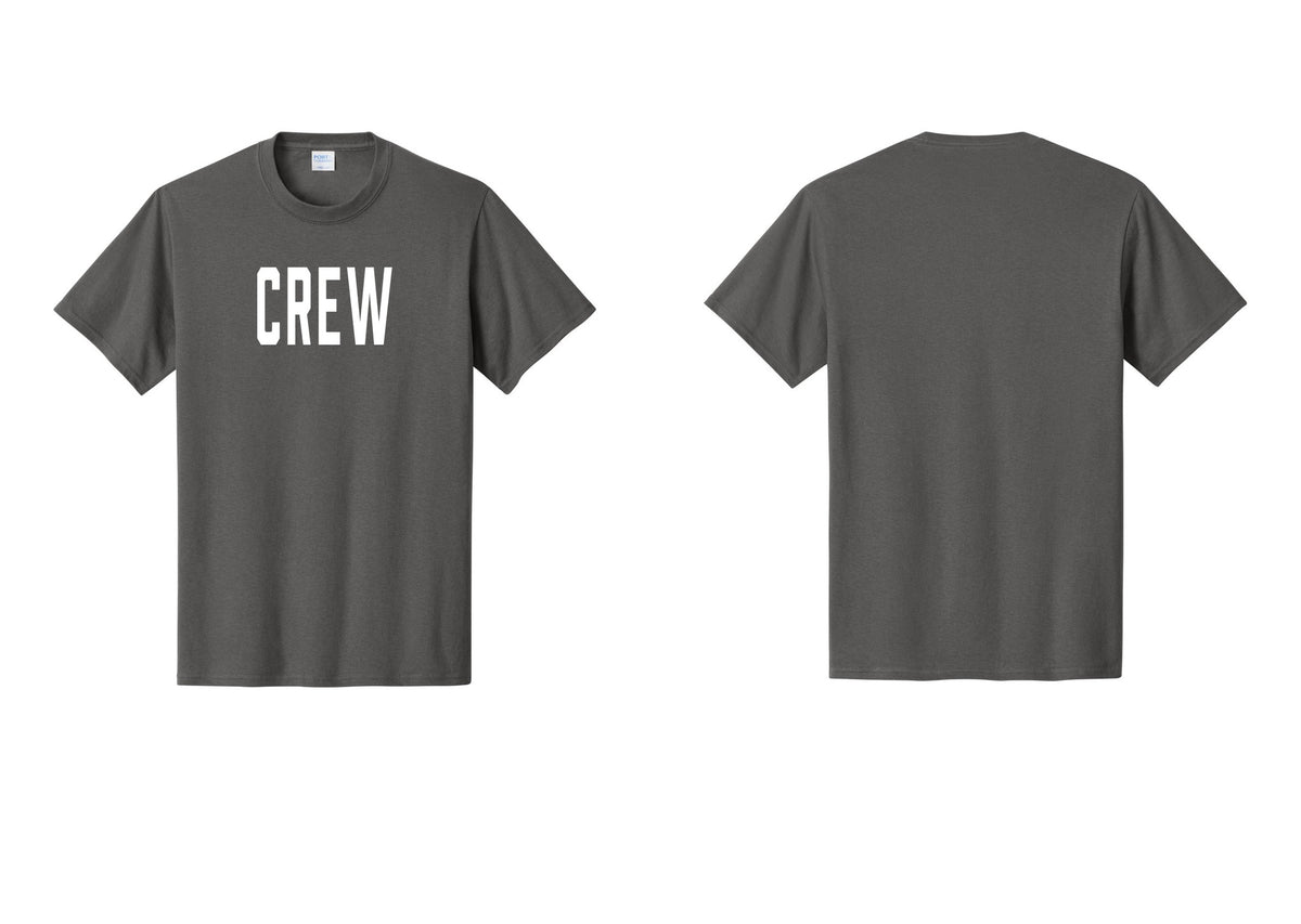 NYC Factory Crew T-Shirt, Condensed Lettering - Front Only - Charcoal