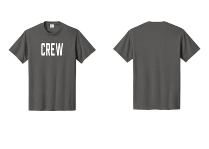 NYC Factory Crew T-Shirt, Condensed Lettering - Front Only - Charcoal