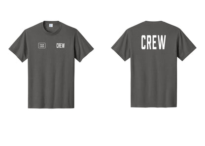 NYC Factory Custom Work Crew Uniform Tee with Your Logo (Classic) - CREW + Your Logo + Back - Charcoal
