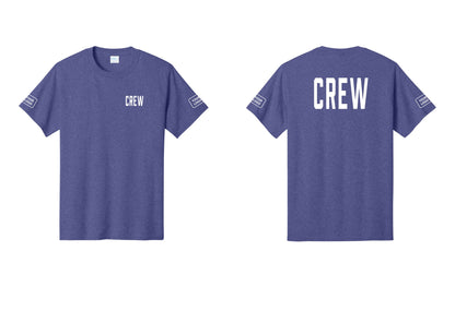 NYC Factory Custom Work Crew Uniform Tee with Your Logo (Classic) - Chest + Back + Your Logo Sleeves - Heather Purple