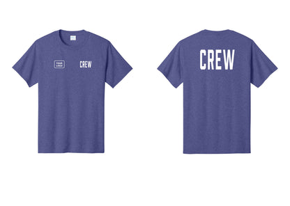 NYC Factory Custom Work Crew Uniform Tee with Your Logo (Classic) - CREW + Your Logo + Back - Heather Purple