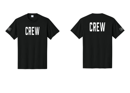 NYC Factory Custom Work Crew Uniform Tee with Your Logo (Classic) - Front + Back + Your Logo Sleeve - Black