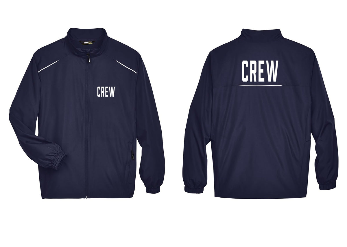 NYC Factory Crew Reflective Lightweight Jacket for Event Staff & Production Teams (Classic) - Chest + Back - Classic Navy
