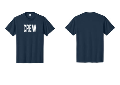 NYC Factory Crew T-Shirt, Condensed Lettering - Front Only - Navy