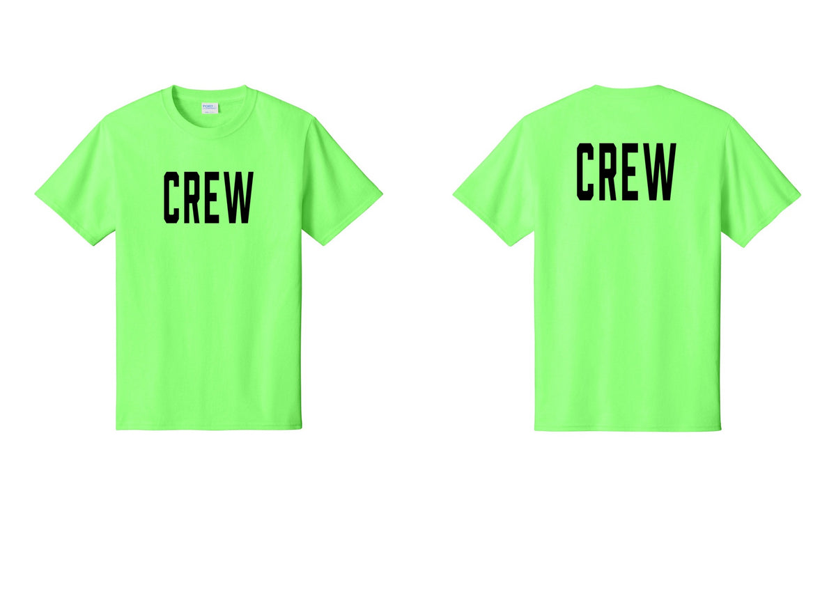 NYC Factory Crew T-Shirt for Event Staff & Production Teams (Classic) - Front + Back - Neon Green