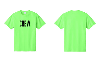 NYC Factory Crew T-Shirt, Condensed Lettering - Front Only - Neon Green